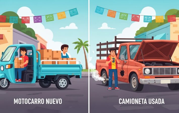 Motocarro Nuevo vs Camioneta Usada