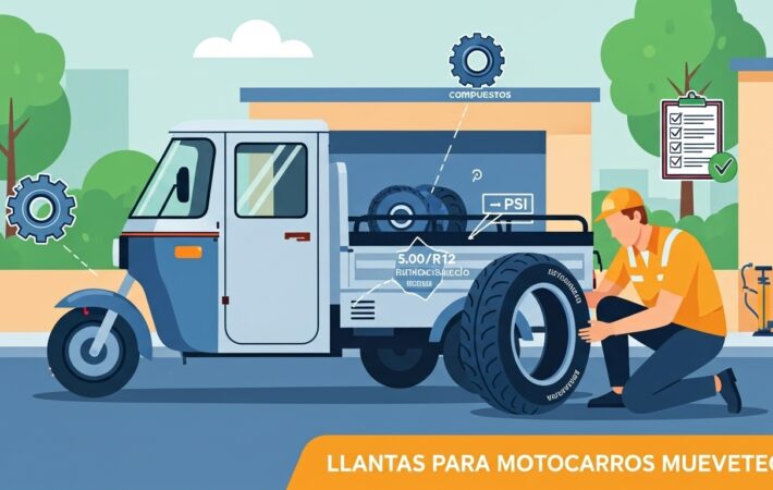 Llantas para Motocarros Muevetec.