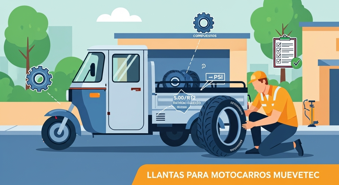 Llantas para Motocarros Muevetec.
