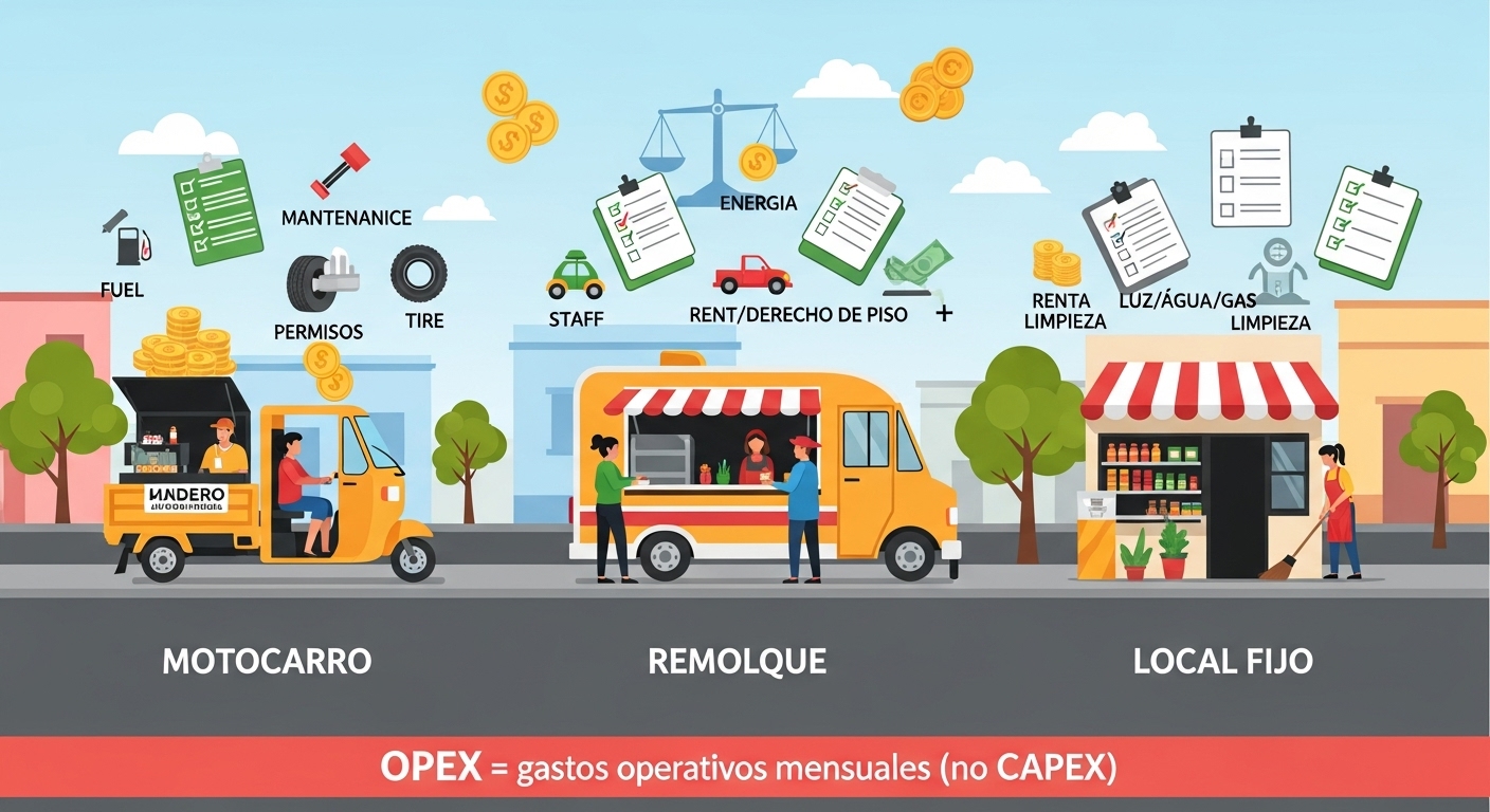 Motocarro vs Remolque vs Local Fijo