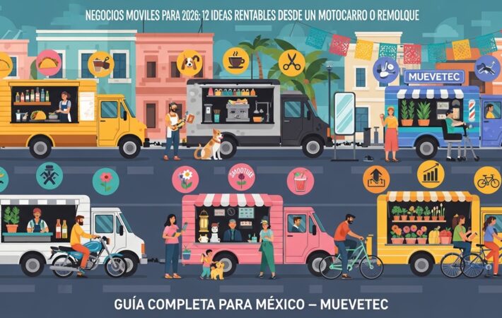 Negocios móviles para 2026: 12 ideas rentables que puedes operar desde un motocarro o remolque (Guía completa para México)
